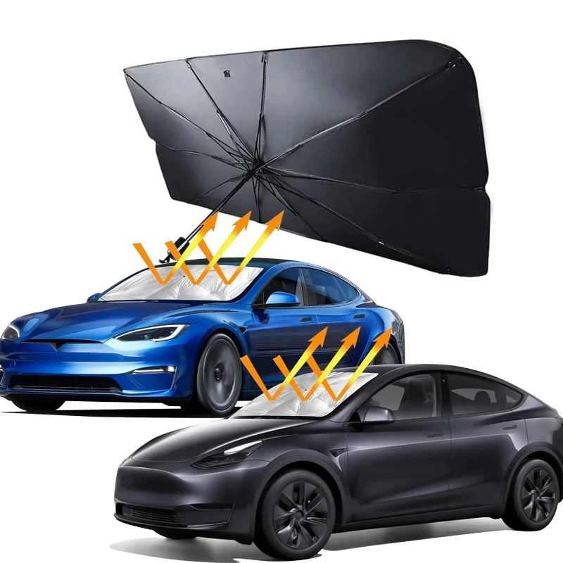Windshield Sun Shade - Auto-Windschutzscheiben-Sonnenschutz Faltbarer Regenschirm Sonnenschutz Frontscheibenabdeckung für