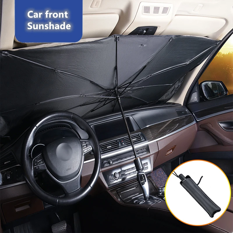 Windshield Sun Shade - Auto-Windschutzscheiben-Sonnenschutz, multifunktional, praktisch, faltbar, Auto-Sonnenschirm, Innenraum-Sonnenschutz