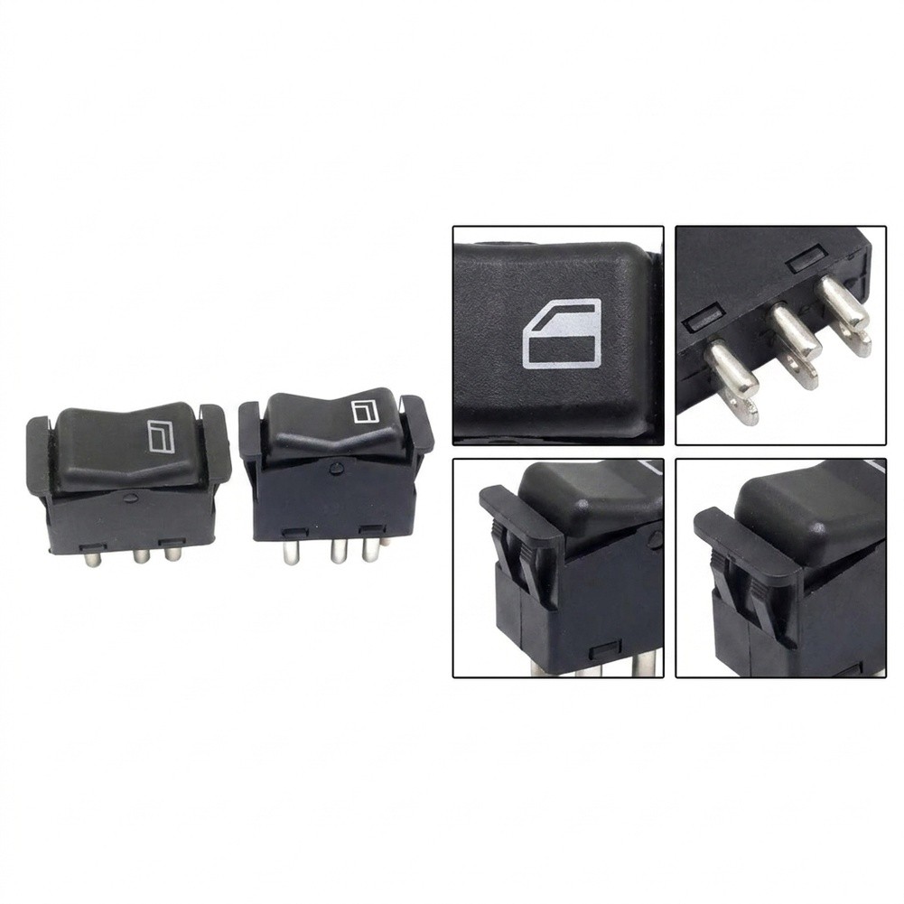 Car Accessories Mercedes - 2 Stück schwarze Fensterheber-Schalter für Mercedes