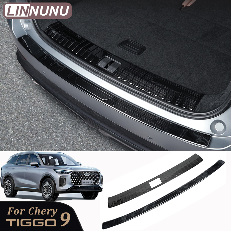 Car Accessories Tape - LINNUNU 2 Stück Kofferraum-Schutzleiste aus Edelstahl,