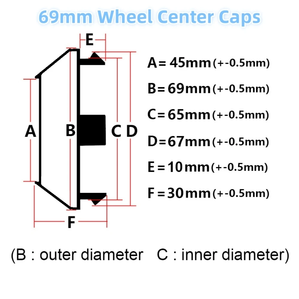 4 Stück/Set 69MM Auto-Radnaben – Car Accessories In Tokyo Bewertung und Preis